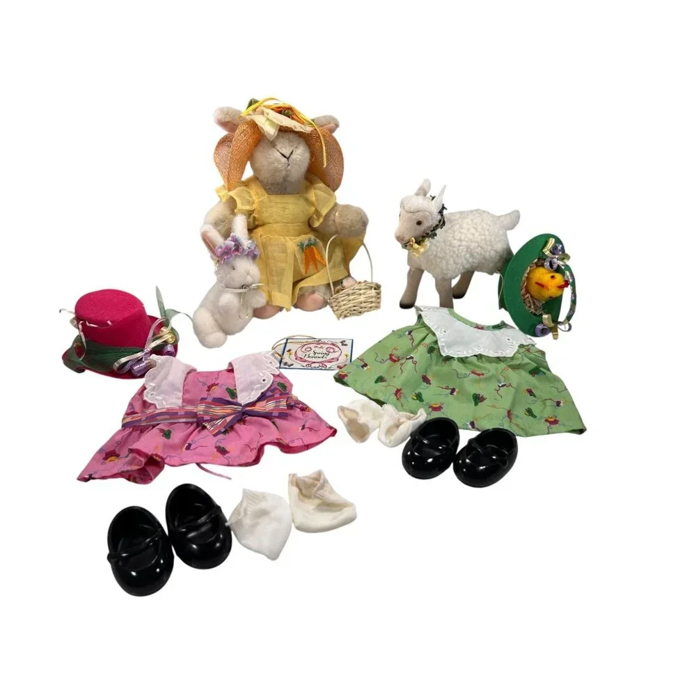 NABCO Hoppy Vanderhare Easter LOT Rose 4346 Muffy Spring Bonnets Baskets Tags - Picture 2 of 16